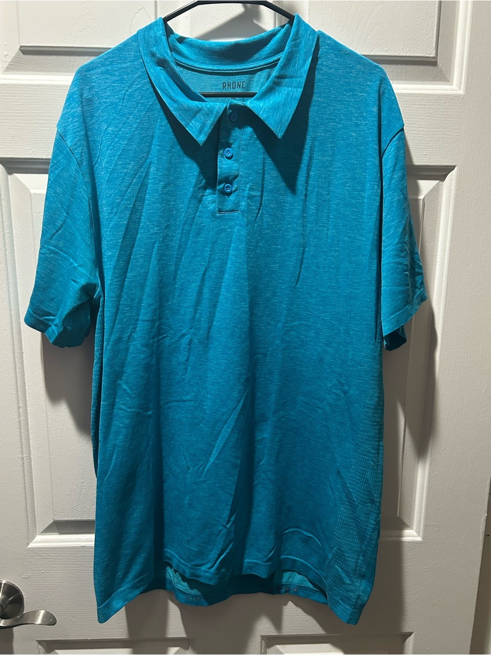 RHONE Men's Blue Fade Performance Polo Seamless Shirt Size XL